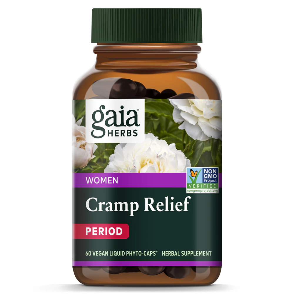 Gaia Herbs Period Cramp Relief -- 60 Vegan Liquid Phyto Capsules