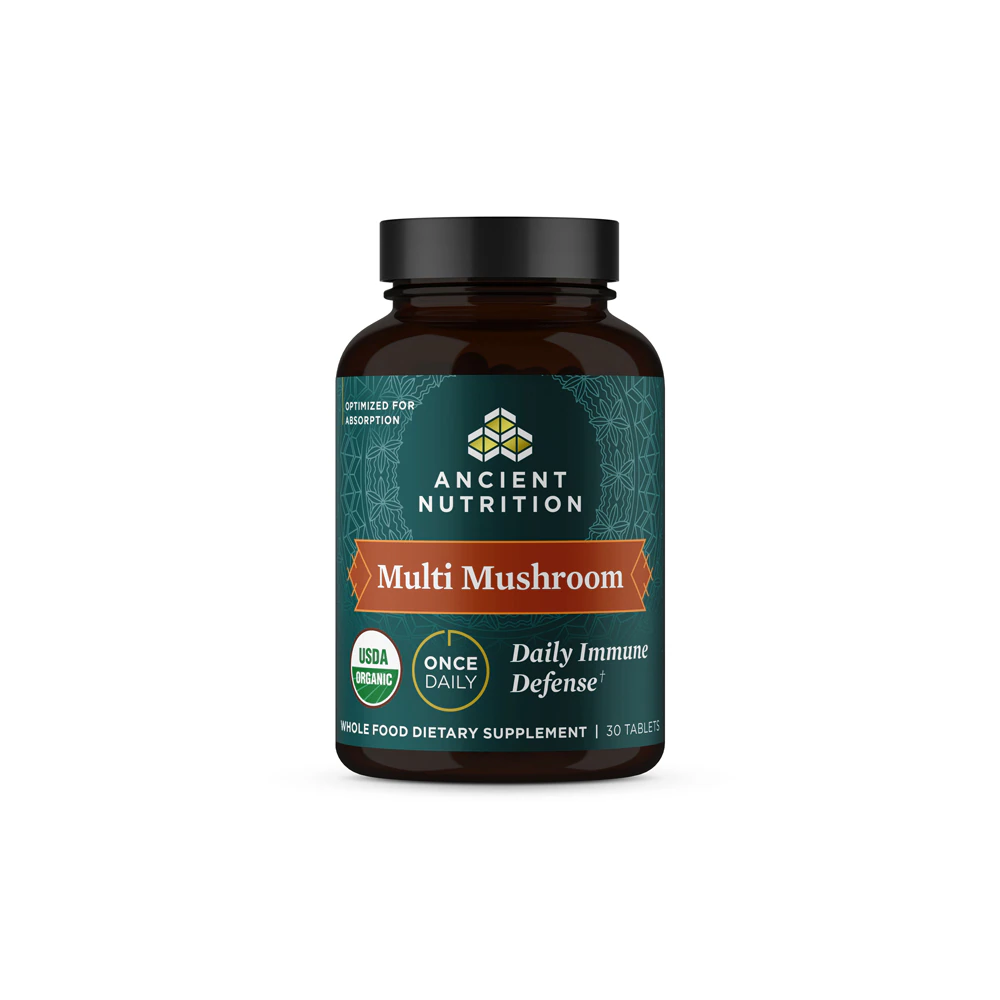 Ancient Nutrition Organic Multi Mushroom Daily Immune Defense -- 30 Tablets