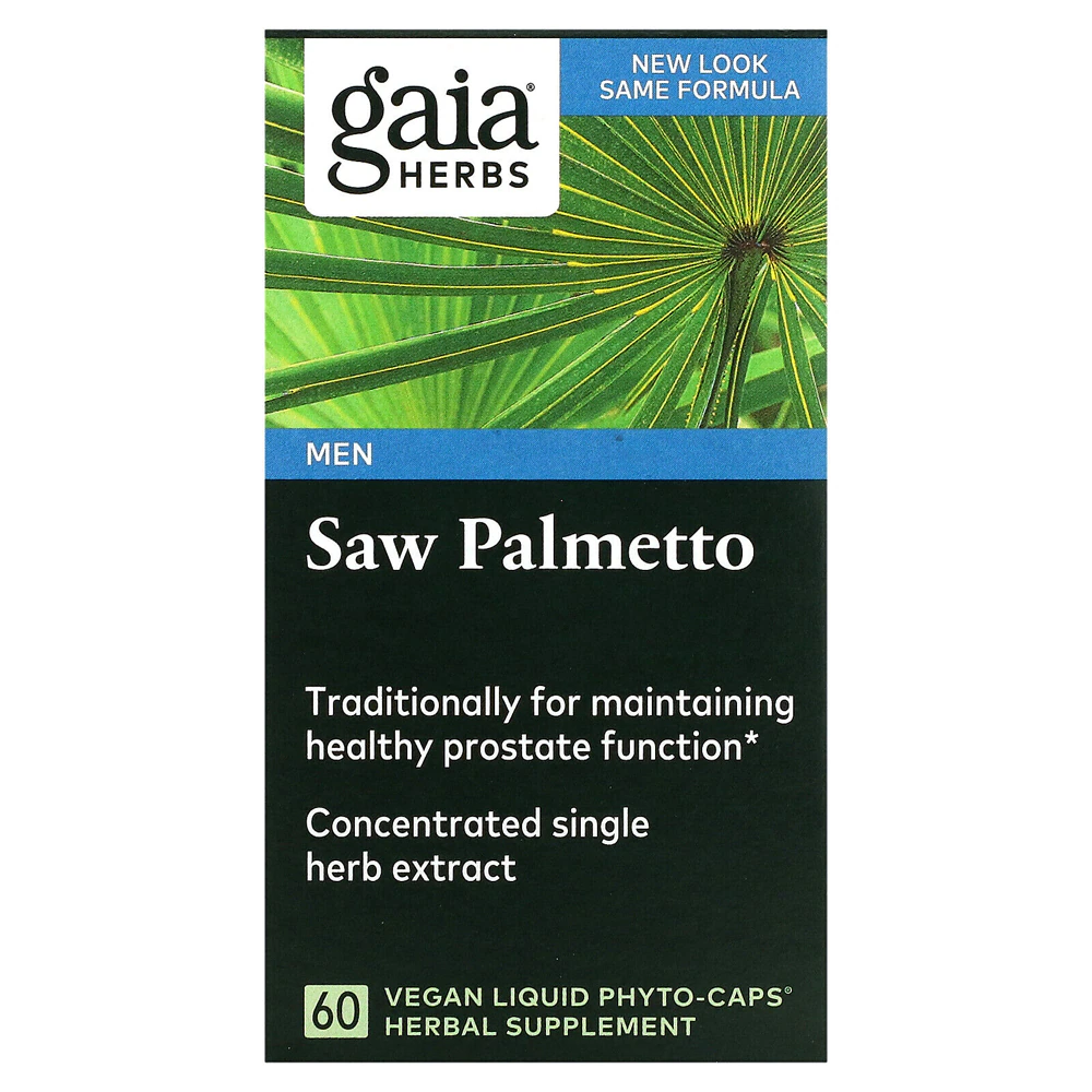 Gaia Herbs Saw Palmetto -- 60 Vegan Capsules