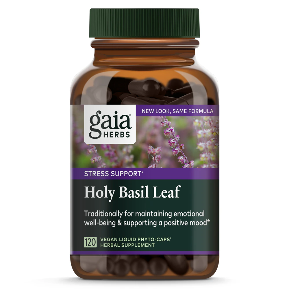 Gaia Herbs Single Herbs Holy Basil -- 120 Vegetarian Liquid Phyto-Caps?