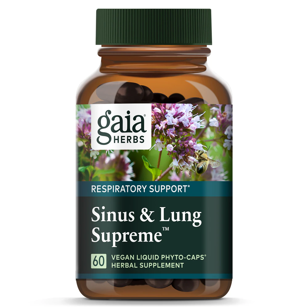 Gaia Herbs Sinus & Lung Supreme -- 60 Vegan Liquid Phyto-Caps