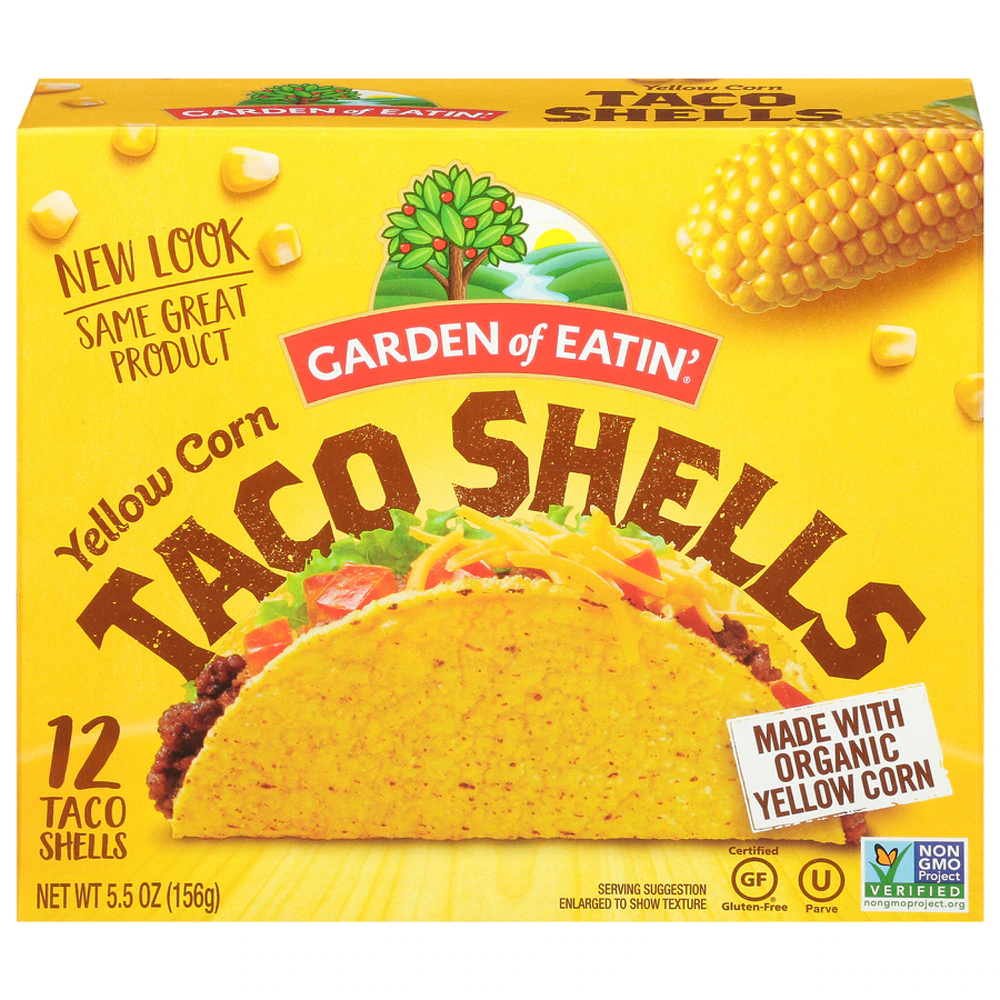 Garden of Eatin' Yellow Corn Taco Shells -- 12 Taco Shells