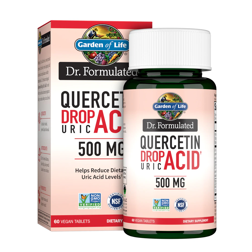 Garden of Life Dr Formulated Drop Uric Acid Defense Quercetin -- 60 Vegan Tablets