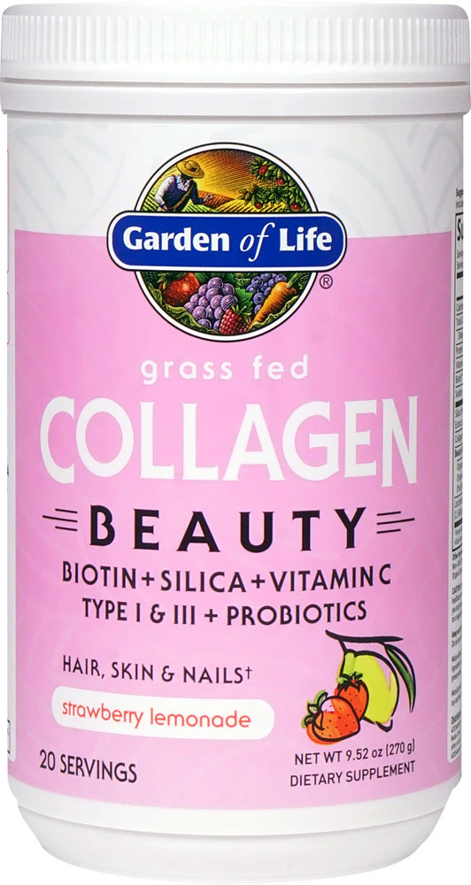 Garden of Life Grass Fed Collagen Beauty Strawberry Lemonade -- 9.52 oz