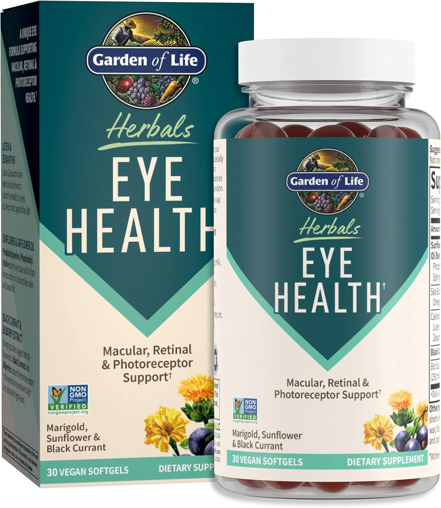 Garden of Life Herbals Eye Health -- 30 Vegan Softgels