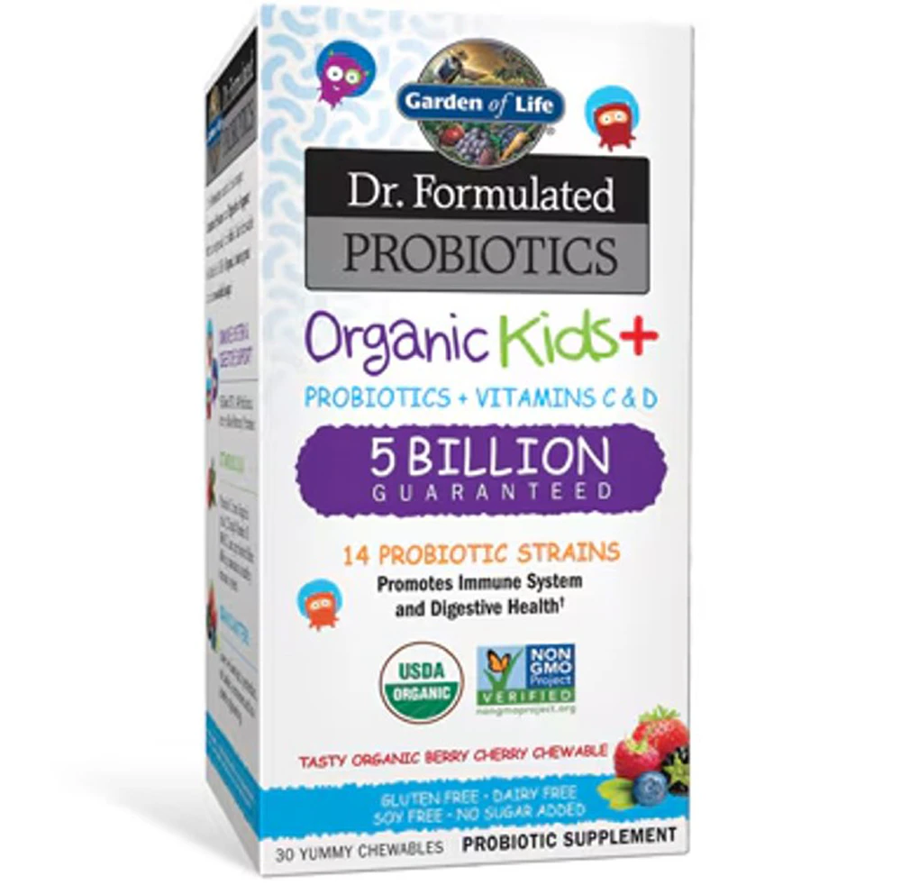 Garden of Life Kids Dr. Formulated Probiotics Organic Berry Cherry -- 5 billion - 30 Chewables