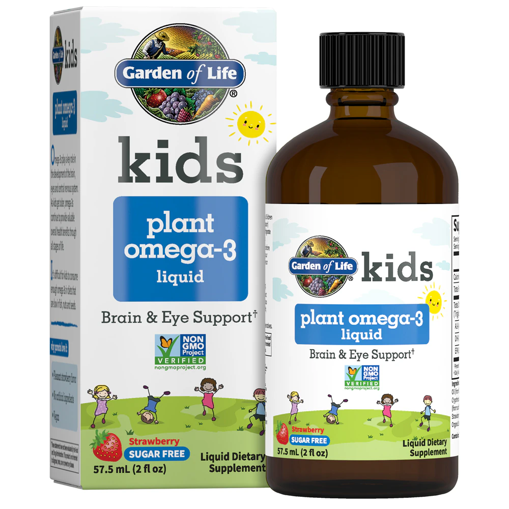 Garden of Life Kids Plant Omega-3 Liquid Strawberry -- 2 fl oz