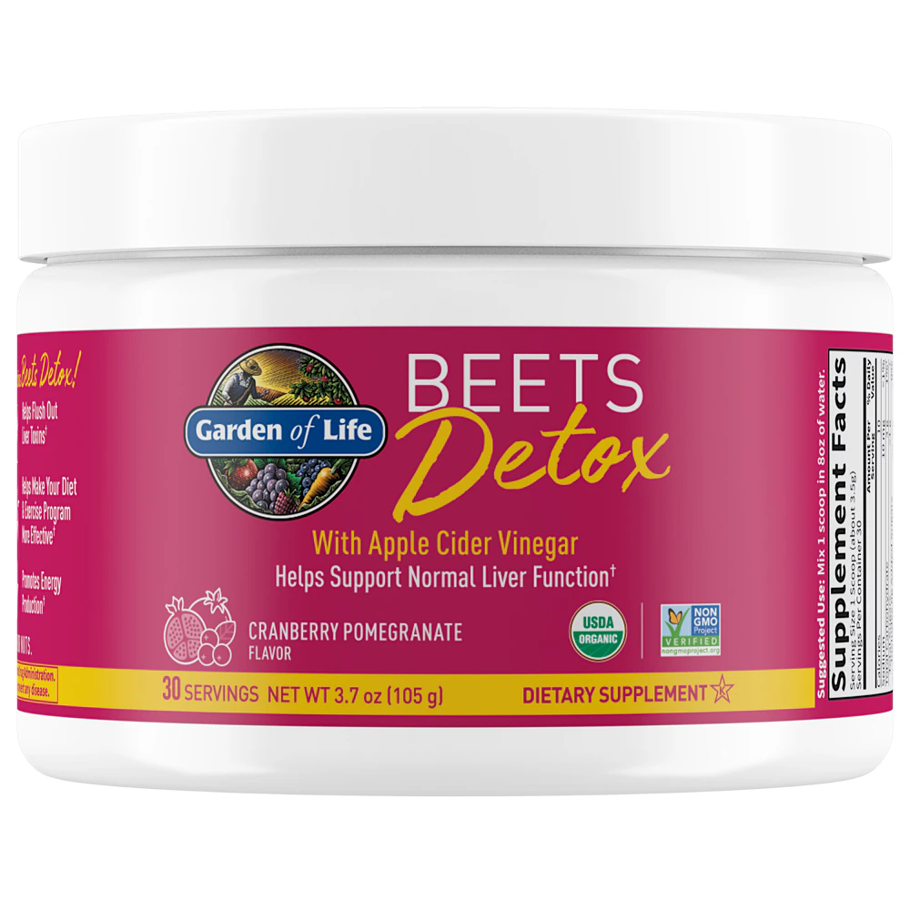 Garden of Life Organic Beets Detox With Apple Cider Vinegar Cranberry Pomegranate -- 30 Servings