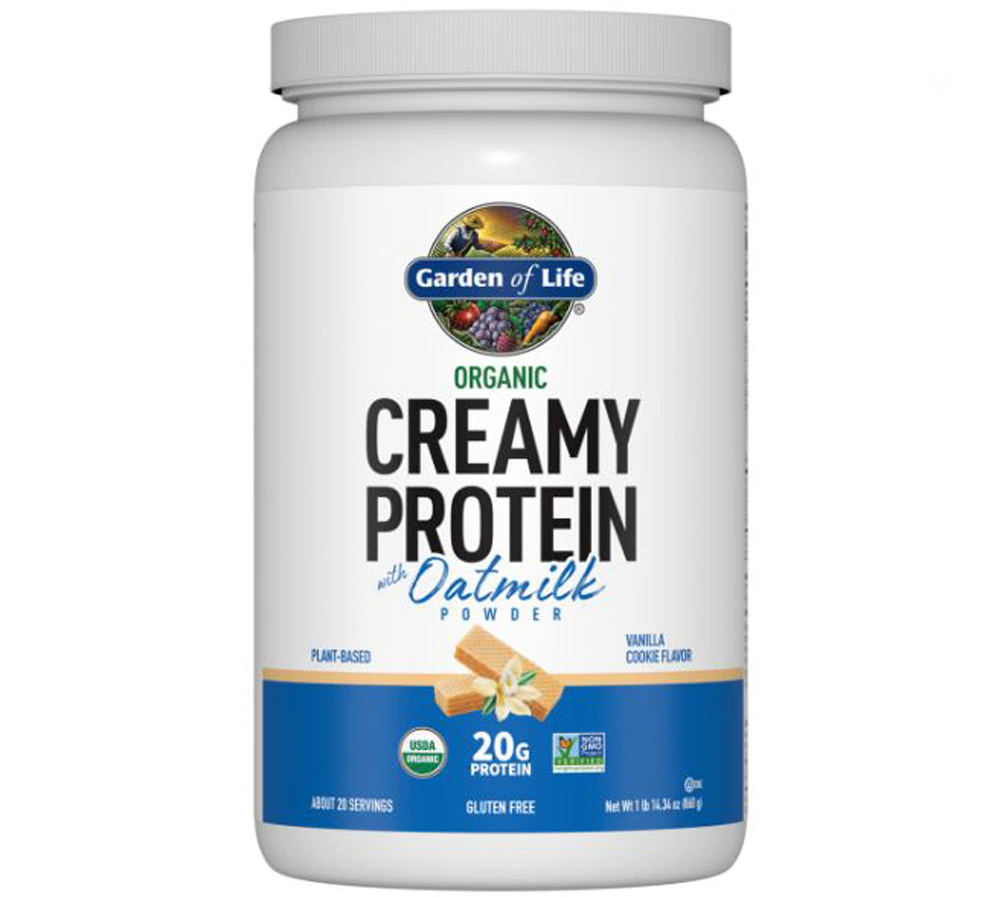Garden of Life Organic Creamy Protein with Oatmilk Powder Vanilla Cookie -- 20 Serving