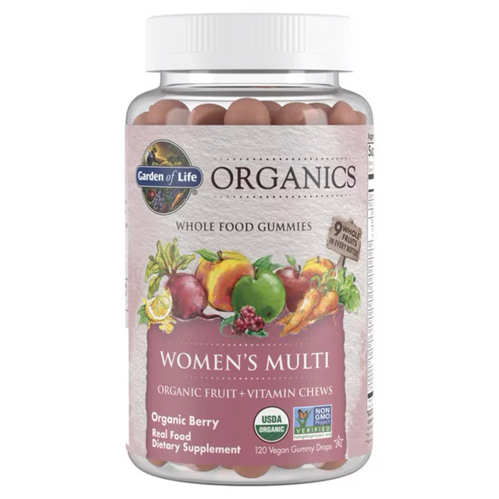 Garden of Life Organics Women's Multi Whole Food Gummies Organic Berry -- 120 Vegan Gummy Drops