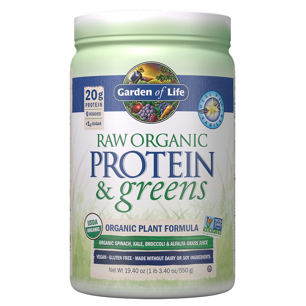 Garden of Life RAW Organic Protein & Greens Real Raw Vanilla -- 19.3 oz