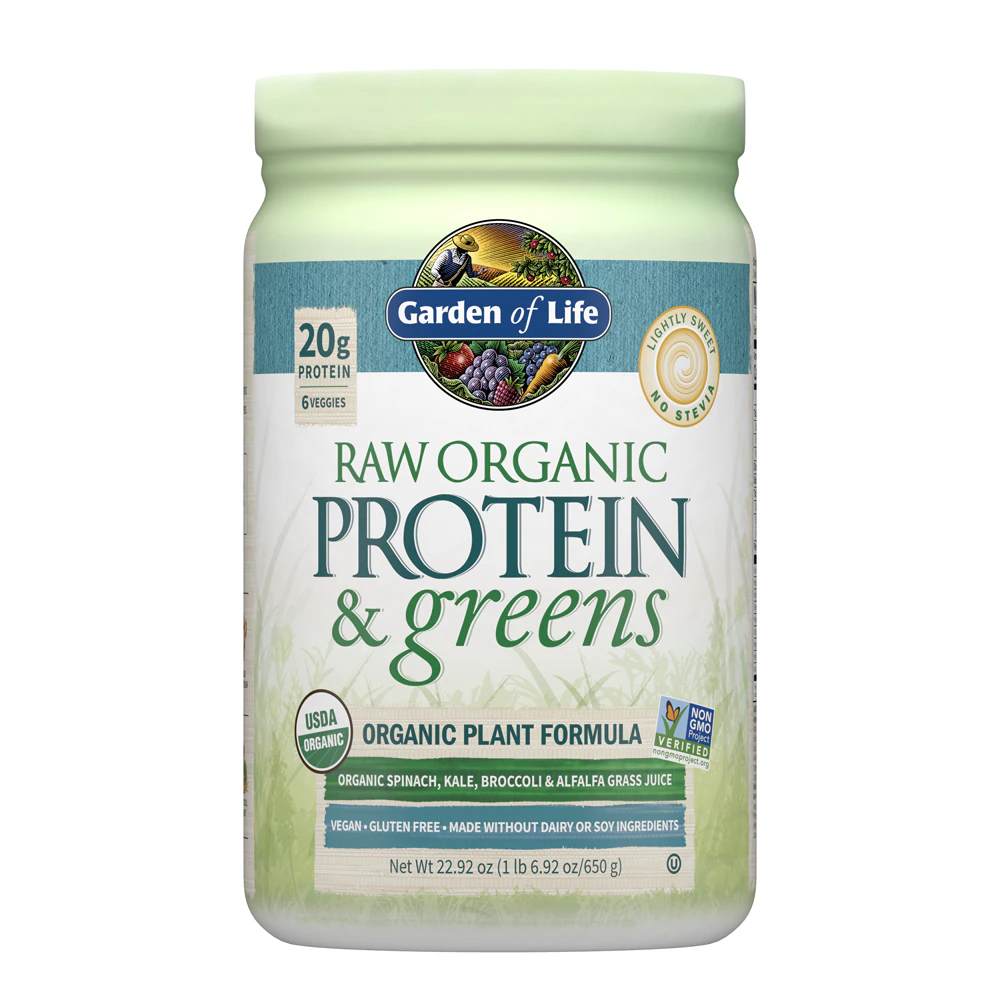 Garden of Life Raw Organic Protein & Greens Lightly Sweet -- 23 oz