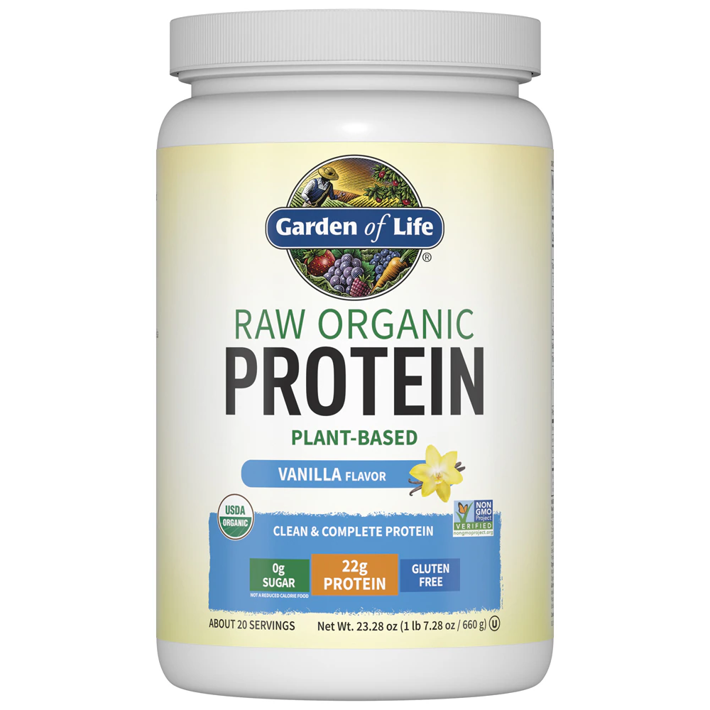 Garden of Life RAW Organic Protein Plant-Based Formula Vanilla -- 23.28 oz