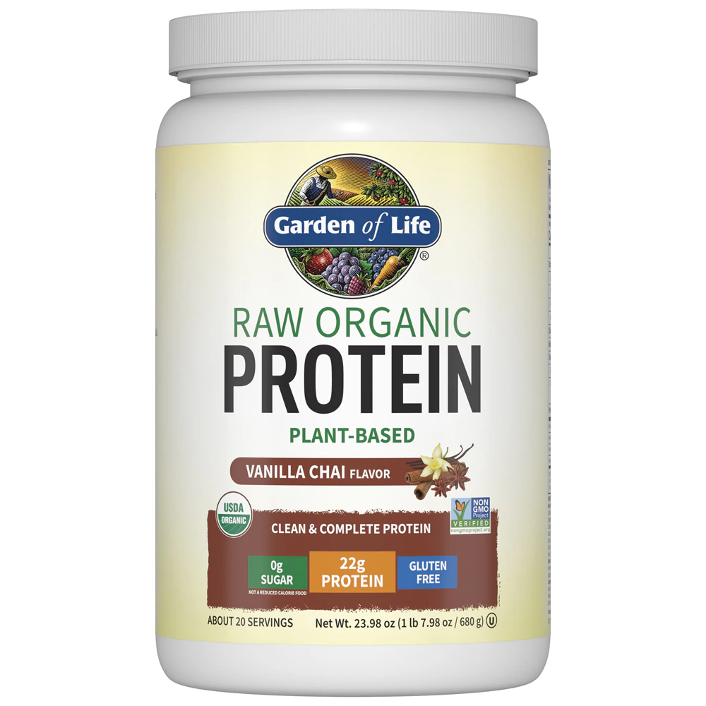 Garden of Life RAW Organic Protein Plant-Based Formula Vanilla Chai -- 23.98 oz