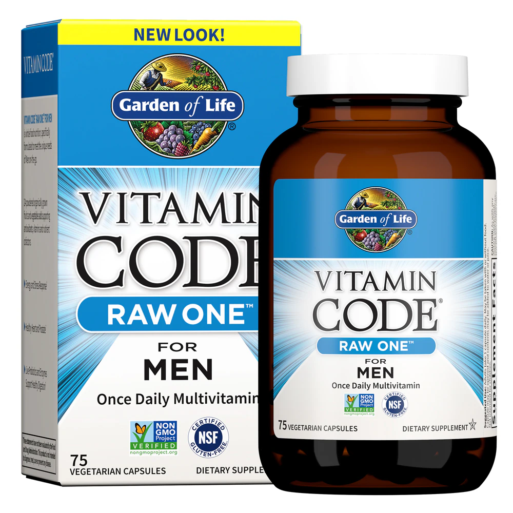 Garden of Life Vitamin Code? RAW One? Multivitamin for Men -- 75 Vegetarian Capsules