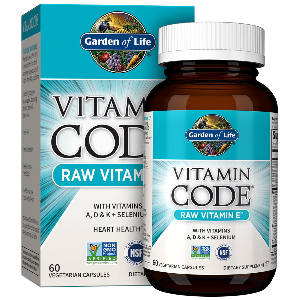 Garden of Life Vitamin Code RAW Vitamin E -- 60 Vegetarian Capsules