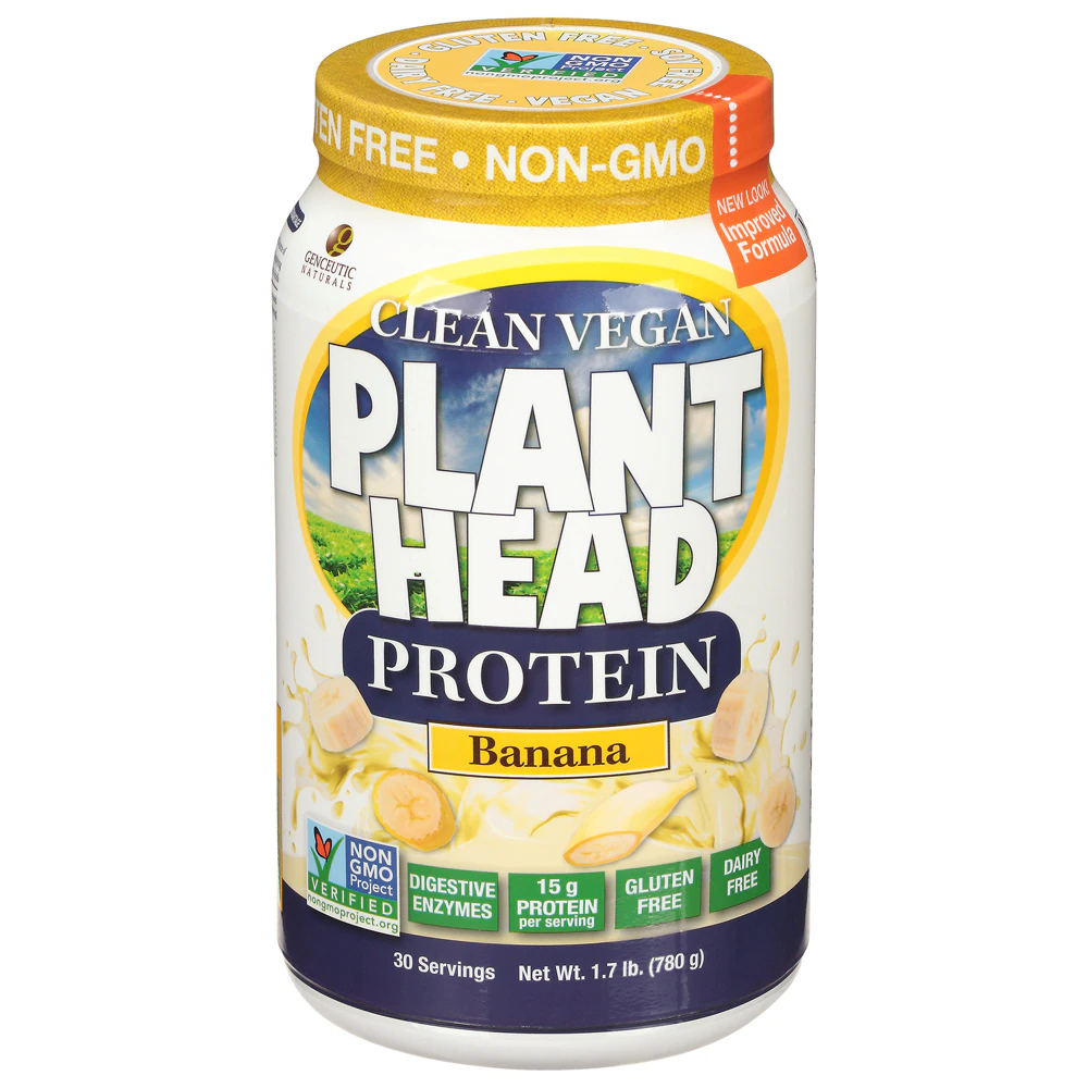 Genceutic Naturals Plant Head Protein Banana -- 30 Servings