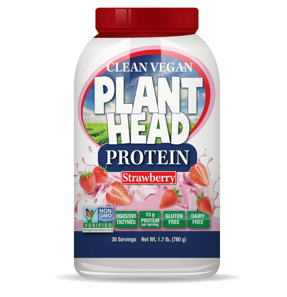 Genceutic Naturals Plant Head Protein Strawberry -- 30 Servings