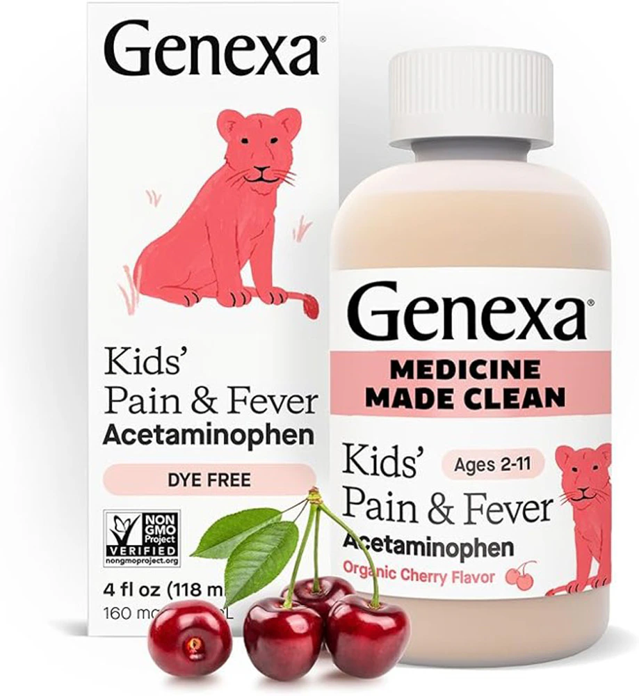 Genexa Kids Pain & Fever Acetaminophen Liquid Ages 2-11 Cherry -- 160 mg - 4 fl oz