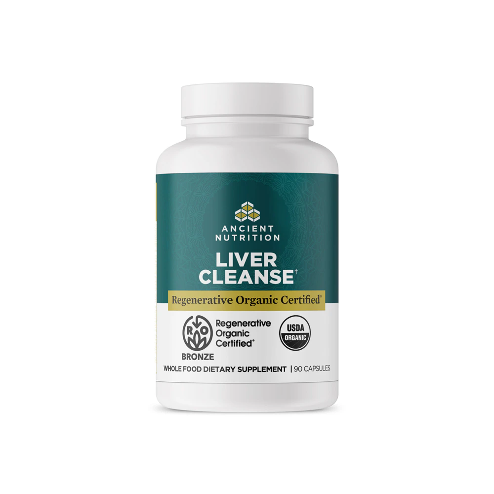 Ancient Nutrition Regenerative Organic Certified- Liver Cleanse -- 90 Capsules