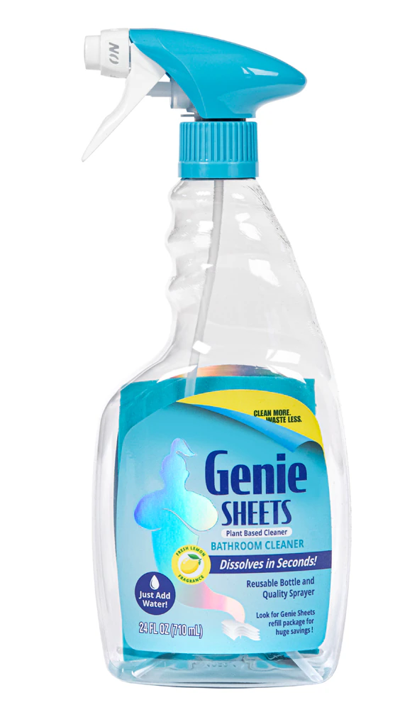 Genie Sheets Bathroom Cleaner Sheet + 24 oz Bottle -- 1 Kit