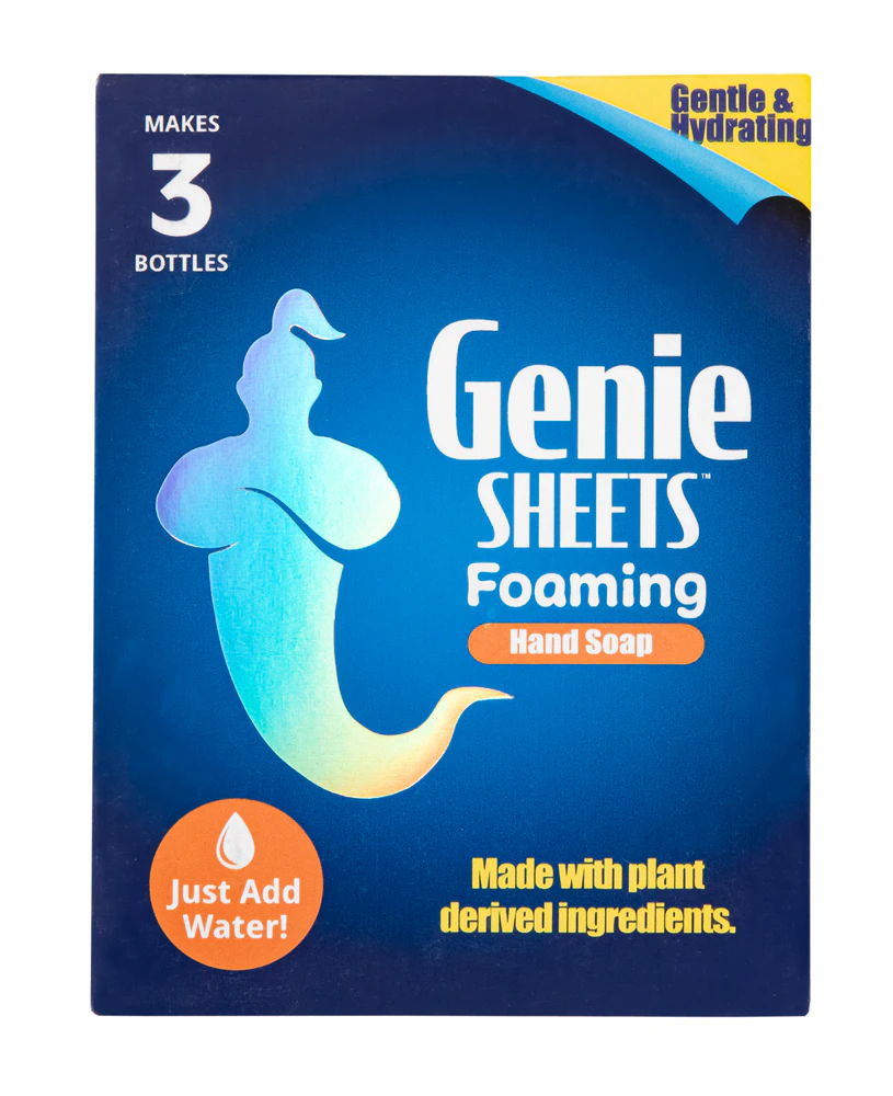Genie Sheets Foaming Hand Soap Plant-Based -- 3 Sheets