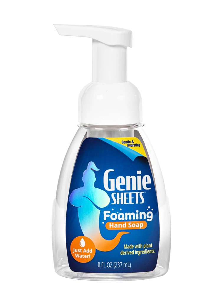 Genie Sheets Foaming Hand Soap Sheet + 8 oz Bottle -- 1 Kit