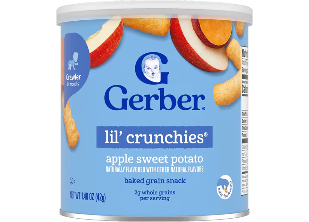 Gerber Lil' Crunchies Stage 2 Non-GMO Baked Grain Snack Apple Sweet Potato -- 1.48 oz