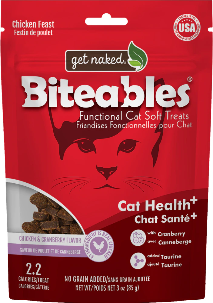 Get Naked Biteables Functional Cat Soft Treats Cat Health Chicken & Cranberry Recipe -- 3 oz