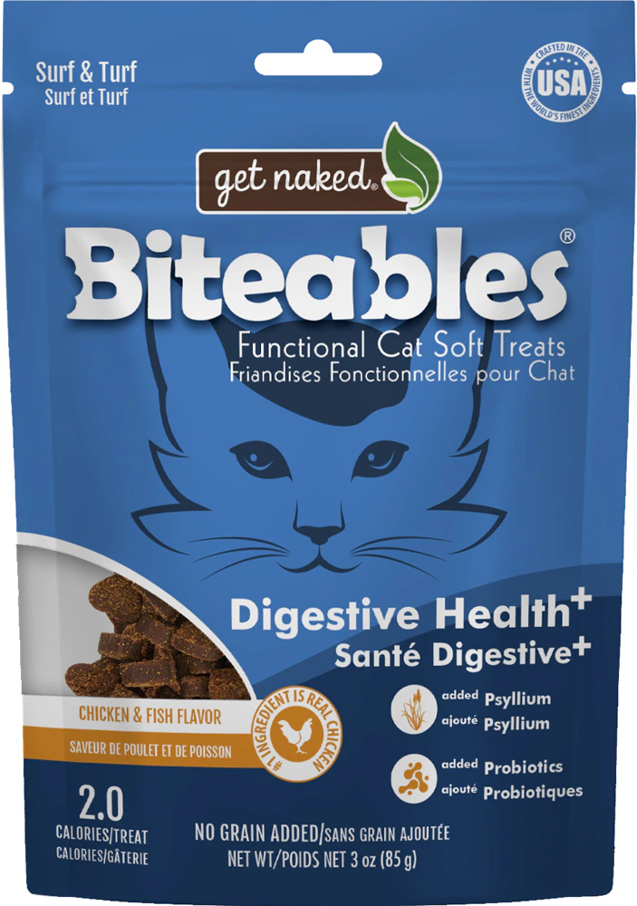 Get Naked Biteables Functional Cat Soft Treats Digestive Health Chicken & Fish -- 3 oz