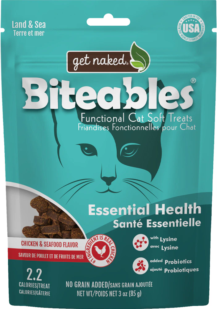 Get Naked Biteables Functional Cat Soft Treats Essential Health Chicken & Tuna Recipe -- 3 oz