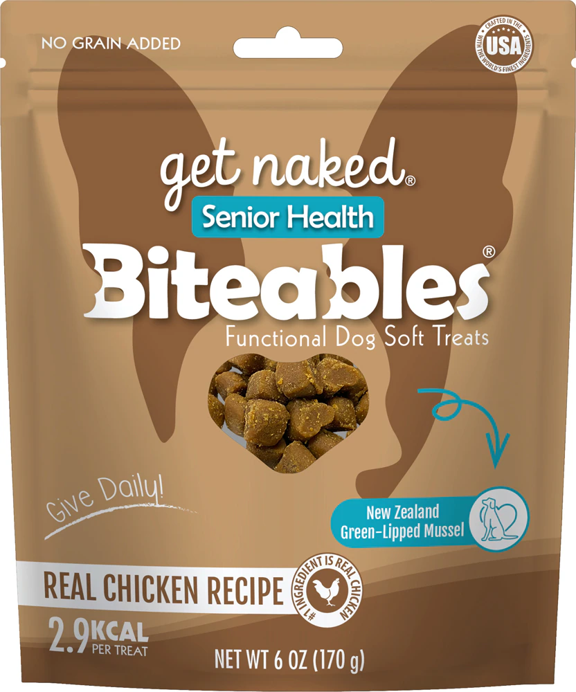 Get Naked Biteables Functional Dog Soft Treats Senior Health Chicken Recipe -- 6 oz