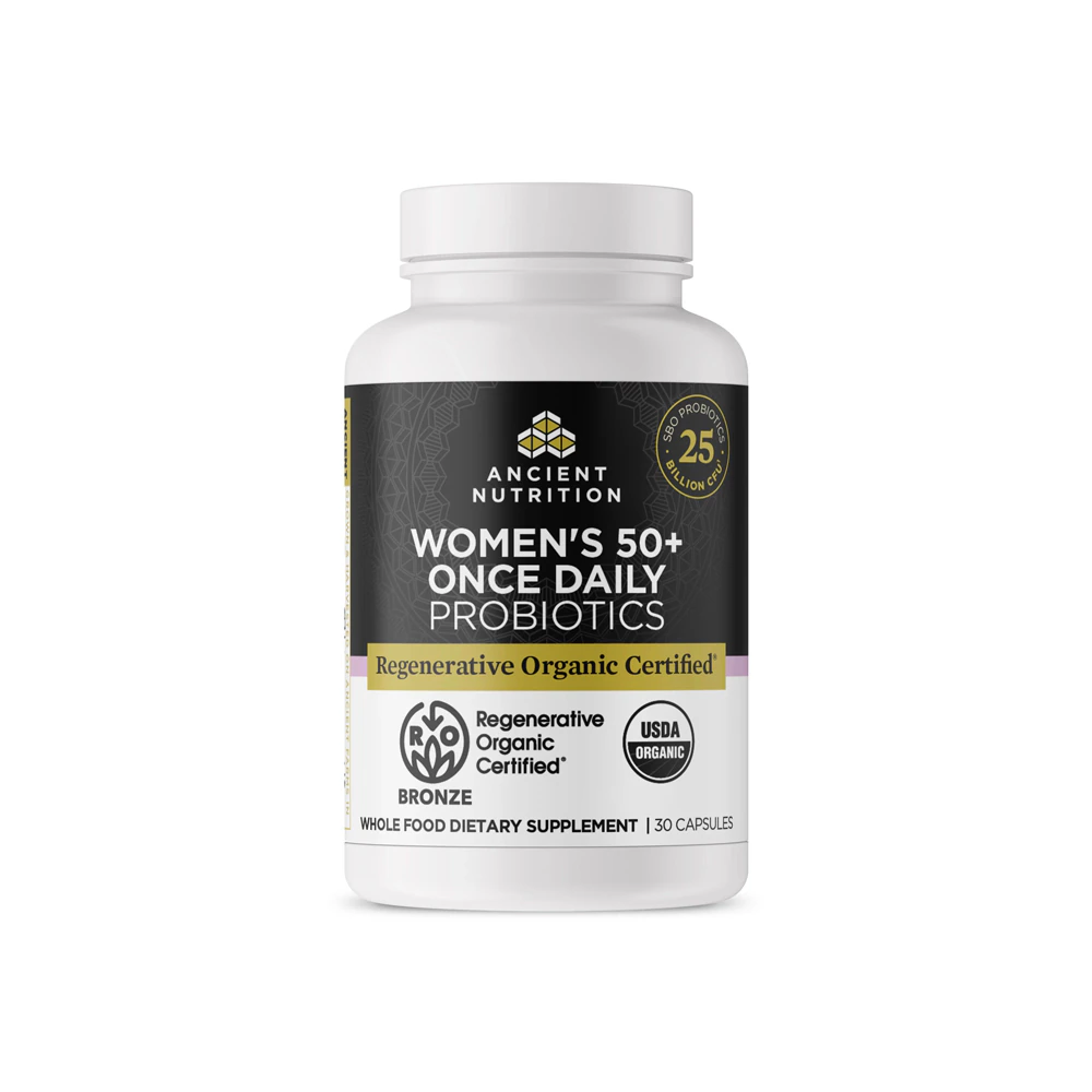 Ancient Nutrition Regenerative Organic Certified - Women's 50+ Daily Probiotics -- 25 billion CFU - 30 Capsules