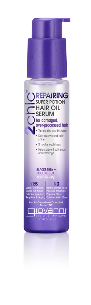 Giovanni 2chic Repairing Super Potion Hair Oil Serum with Blackberry & Coconut Oil -- 2.75 fl oz