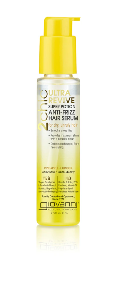 Giovanni 2chic Ultra-Revive Super Potion Anti-Frizz Hair Serum Pineapple & Ginger -- 2.75 fl oz