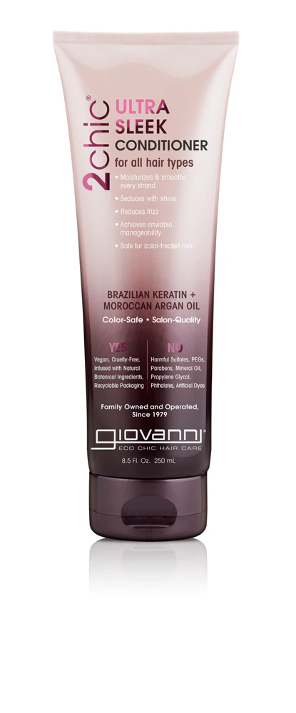 Giovanni 2chic Ultra-Sleek Conditioner with Brazilian Keratin and Argan Oil -- 8.5 fl oz