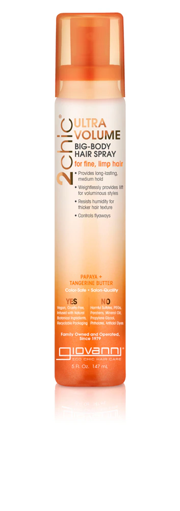 Giovanni 2chic Ultra-Volume Big Body Hair Spray Tangerine & Papaya Butter -- 5 fl oz