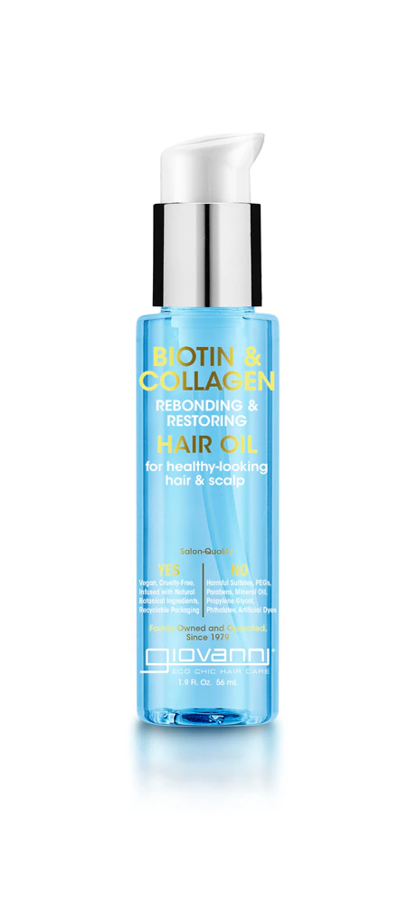 Giovanni Biotin & Collagen Rebonding & Restoring Hair Oil -- 1.9 fl oz