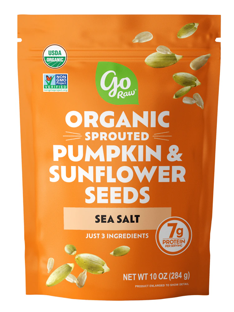 Go Raw Organic Sprouted Pumpkin & Sunflower Seeds Sea Salt -- 10 oz