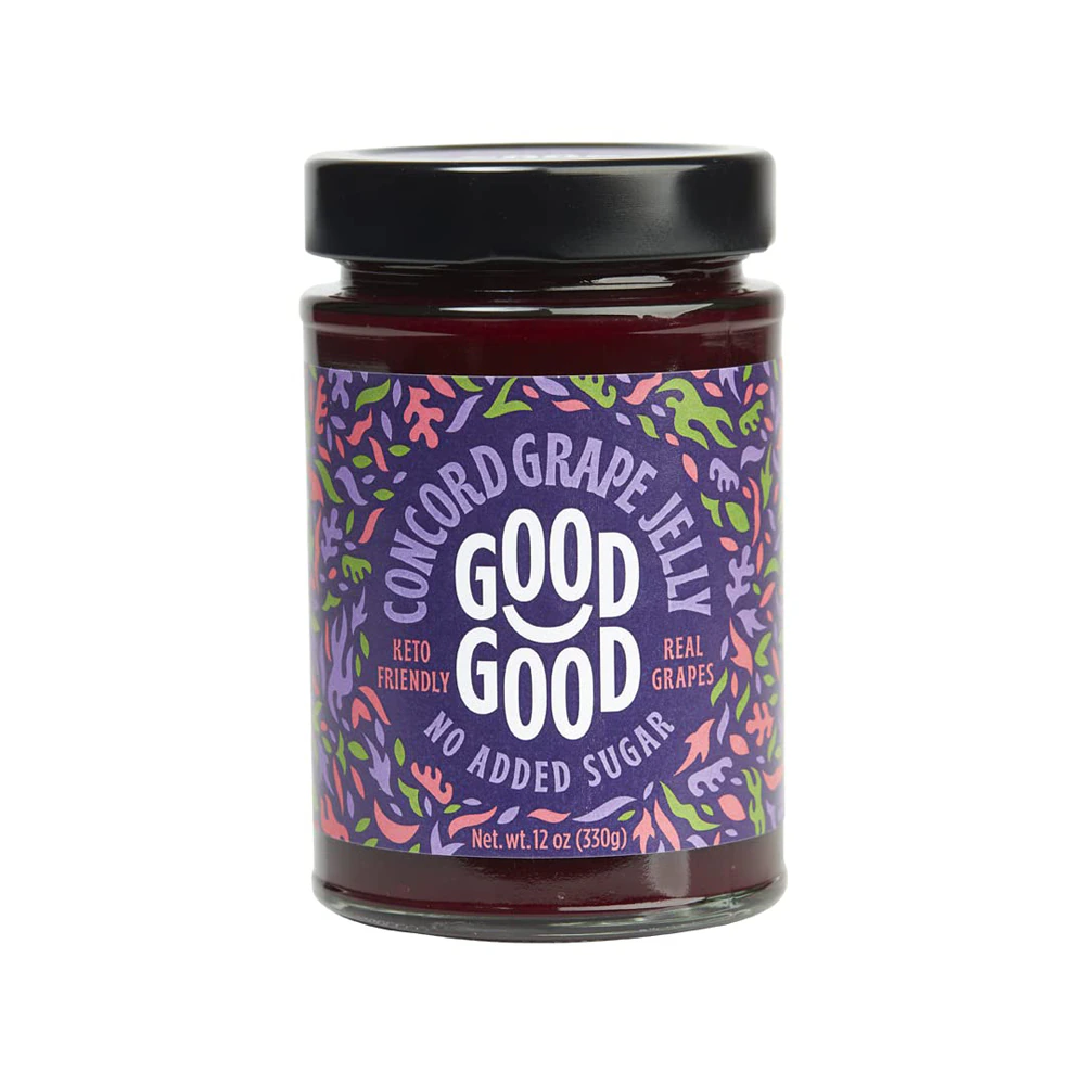 Good Good Vegan Gluten Free No Added Sugar Concord Grape Jelly -- 12 oz