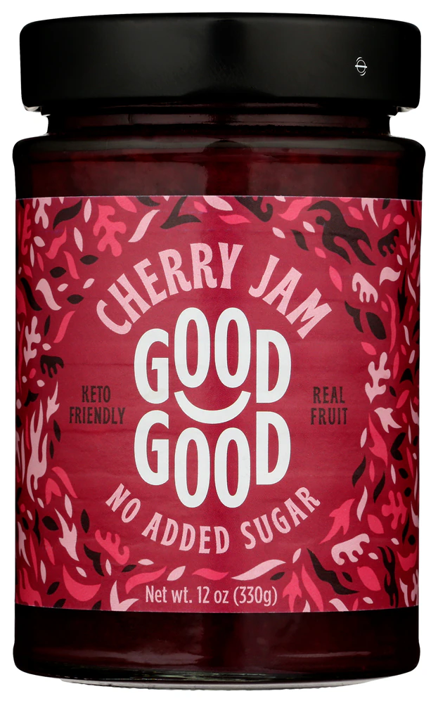 Good Good Vegan Gluten Free No Added Sugar Jams Cherry -- 12 oz