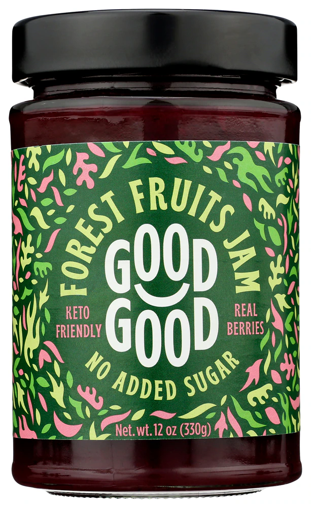 Good Good Vegan Gluten Free No Added Sugar Jams Forest Fruits -- 12 oz