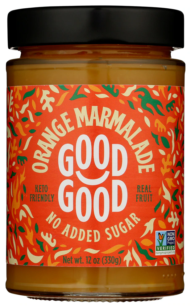 Good Good Vegan Gluten Free No Added Sugar Jams Orange Marmalade -- 12 oz