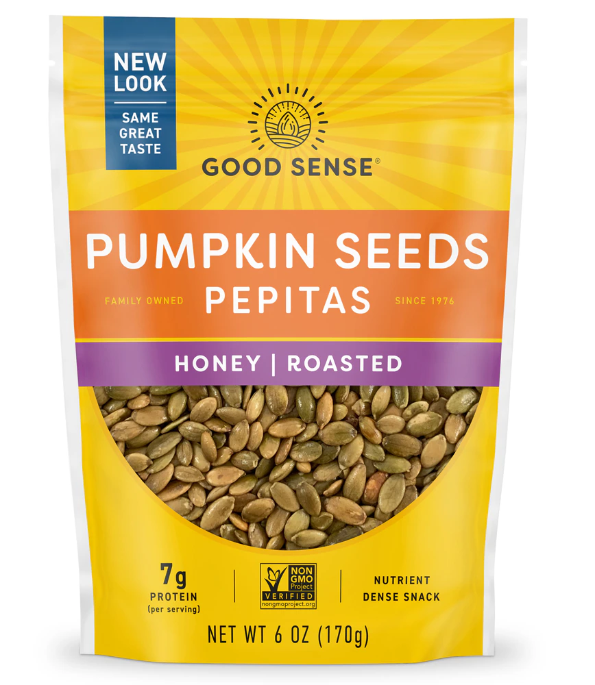 Good Sense Non-GMO Pumpkin Seeds Pepitas - Honey Roasted -- 6 oz