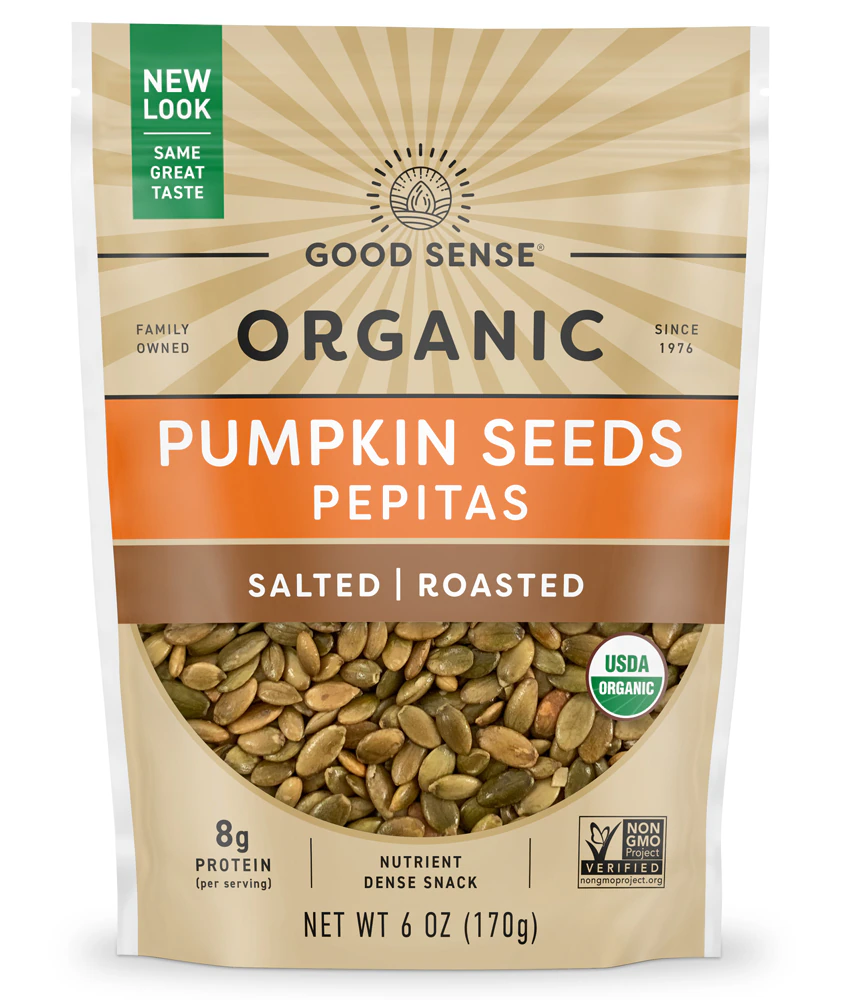 Good Sense Organic Pumpkin Seeds Pepitas - Salted Roasted -- 6 oz