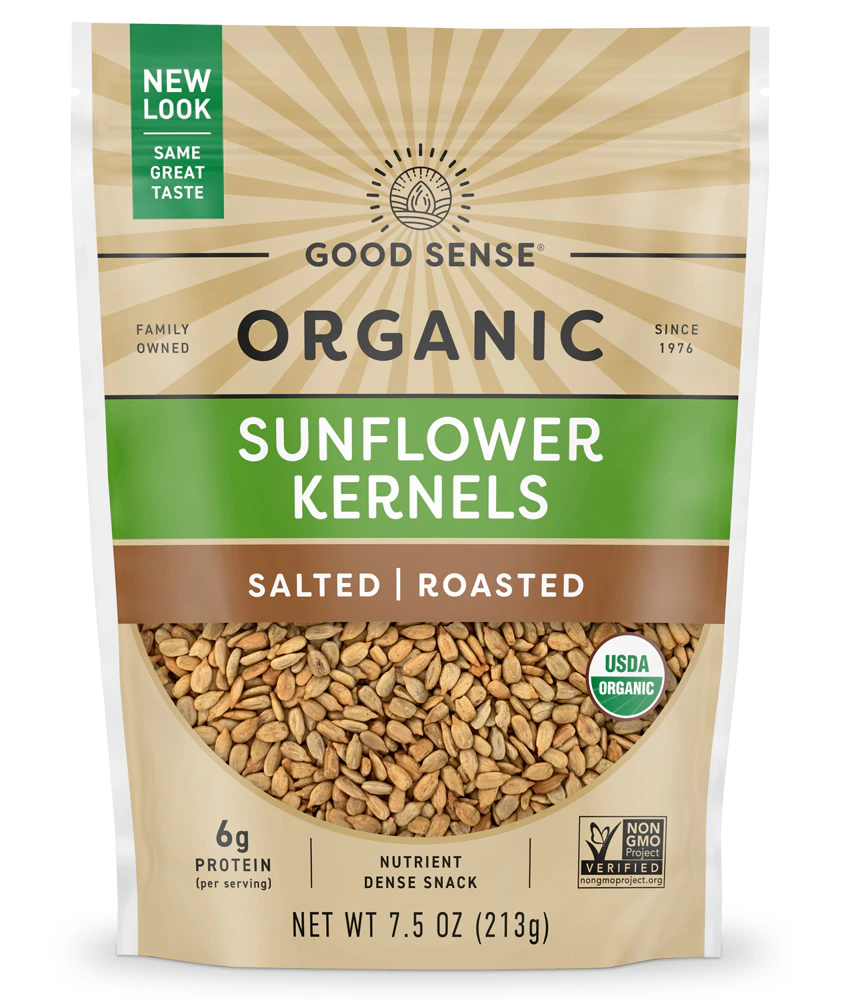 Good Sense Organic Sunflower Kernels - Salted Roasted -- 7.5 oz