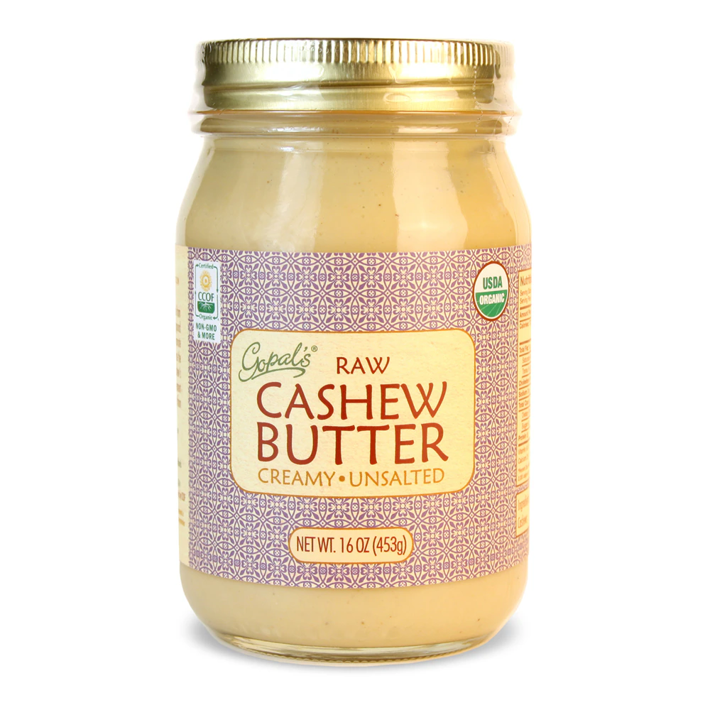 Gopal's Cashew Butter Creamy Unsalted -- 16 oz
