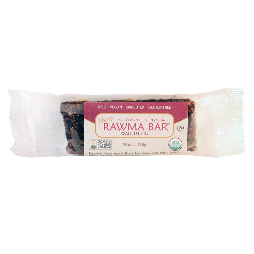 Gopal's Organic Gluten Free Rawma Bars Walnut Fig -- 1.8 oz