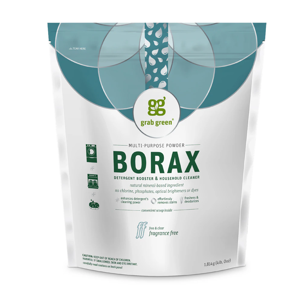 GrabGreen Borax Powder Fragrance Free -- 4 lbs