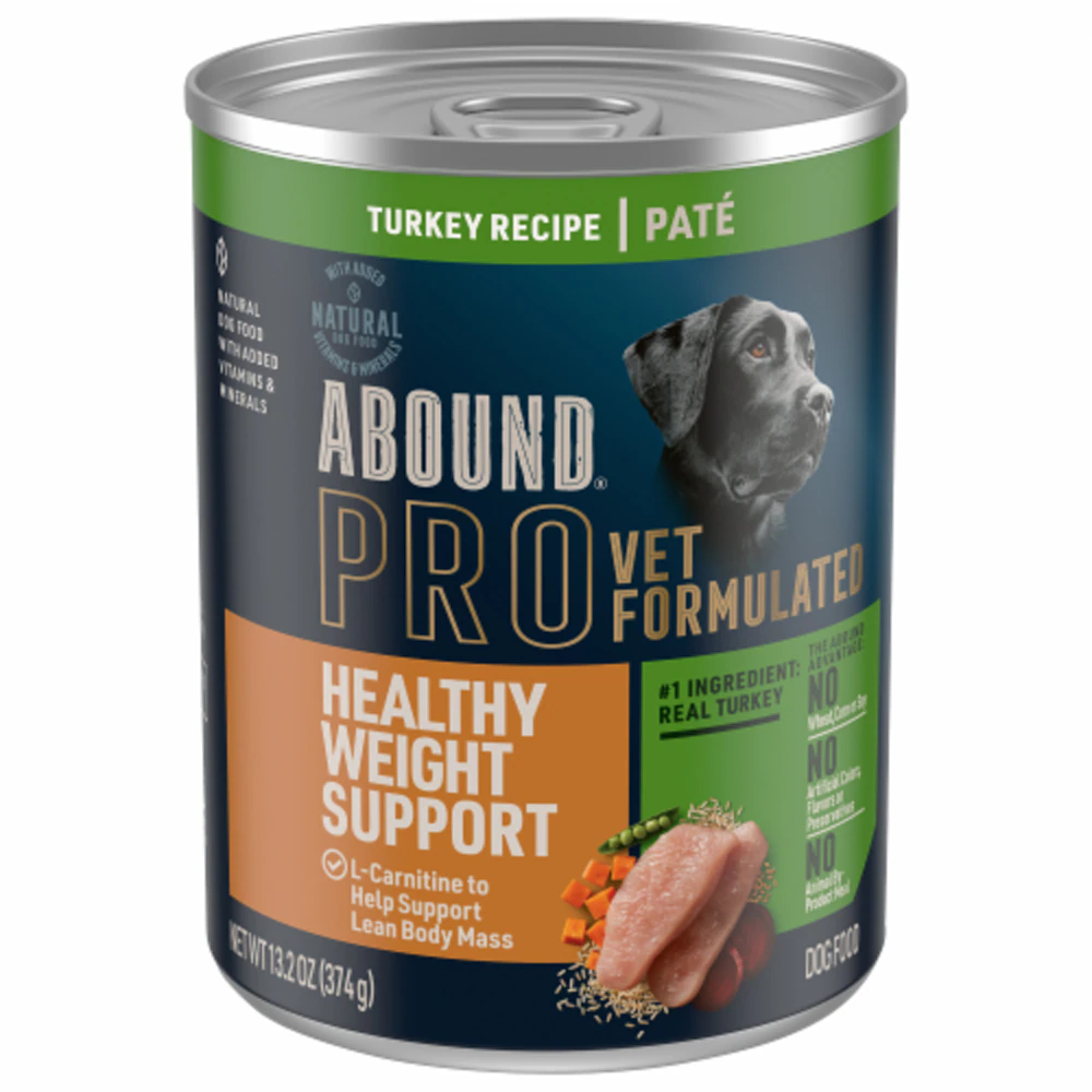 Abound Pro Wet Dog Food Vet Formulated Healthy Weight Support Turkey Recipe -- 13.2 oz